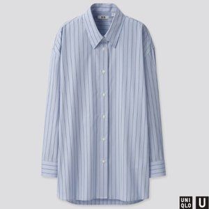 UNIQLO U-  Women Cotton Oversize Fit Striped Shirt